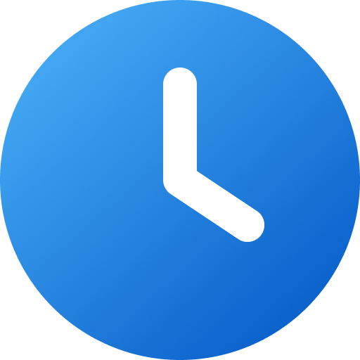 Minimalist clock showing time